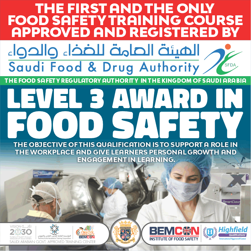 Food Safety Level 3 SFDA Dec 2020