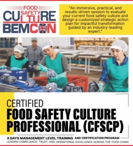 Certified Food Safety Culture Professional CFSCP - Food Safety Culture 2025 Header - BEMCON